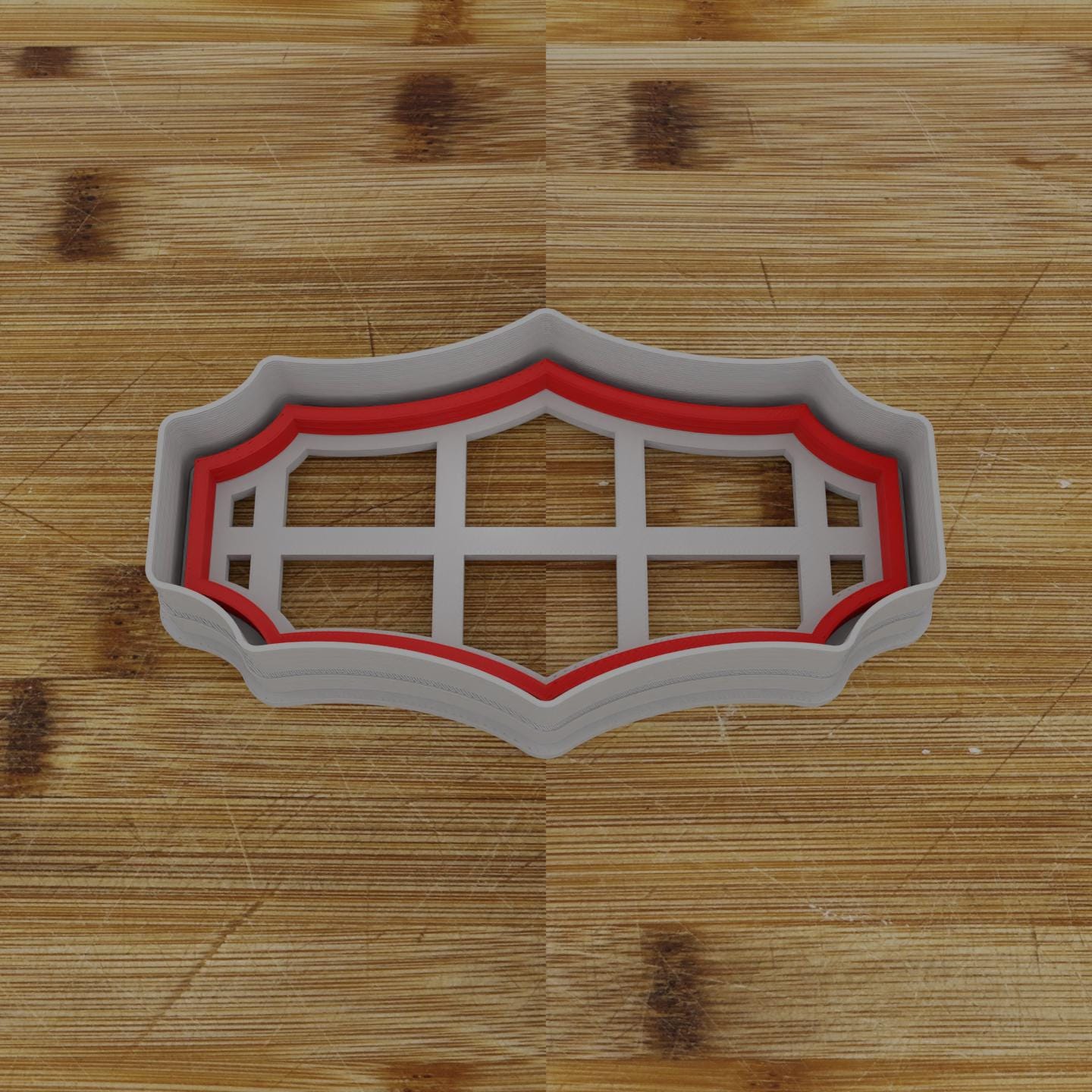 Shield with Cutouts Cookie Cutter | Personalization Available | Custom Embosser