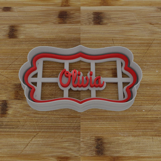 Wide Shield Cookie Cutter | Personalization Available | Custom Embosser