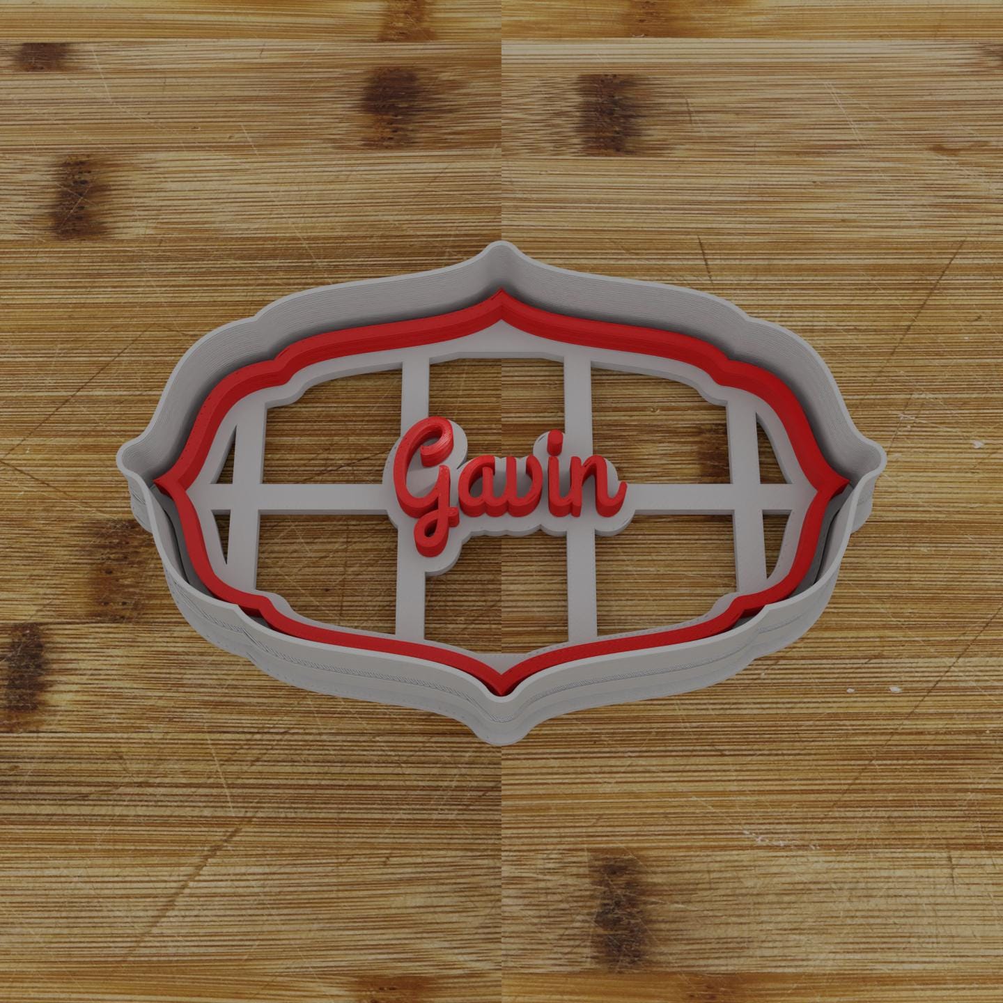 Round Badge with Banner Cookie Cutter | Personalization Available | Custom Embosser