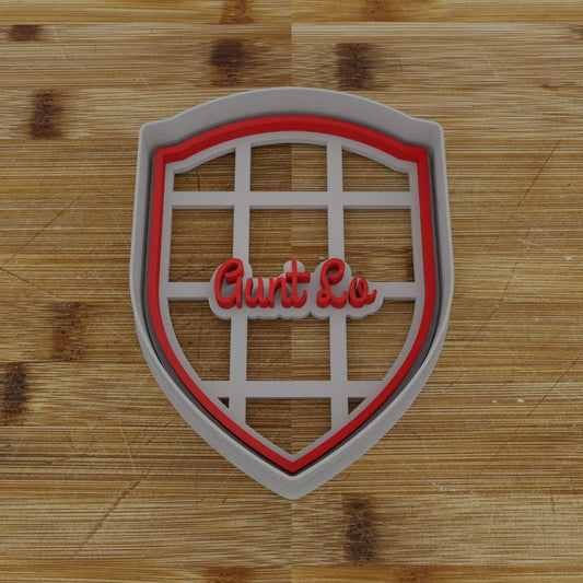 Simple Shield Cookie Cutter | Personalization Available | Custom Embosser