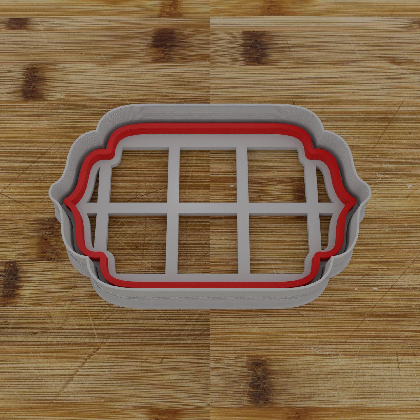 Ornate Shield Badge Cookie Cutter | Personalization Available | Custom Embosser