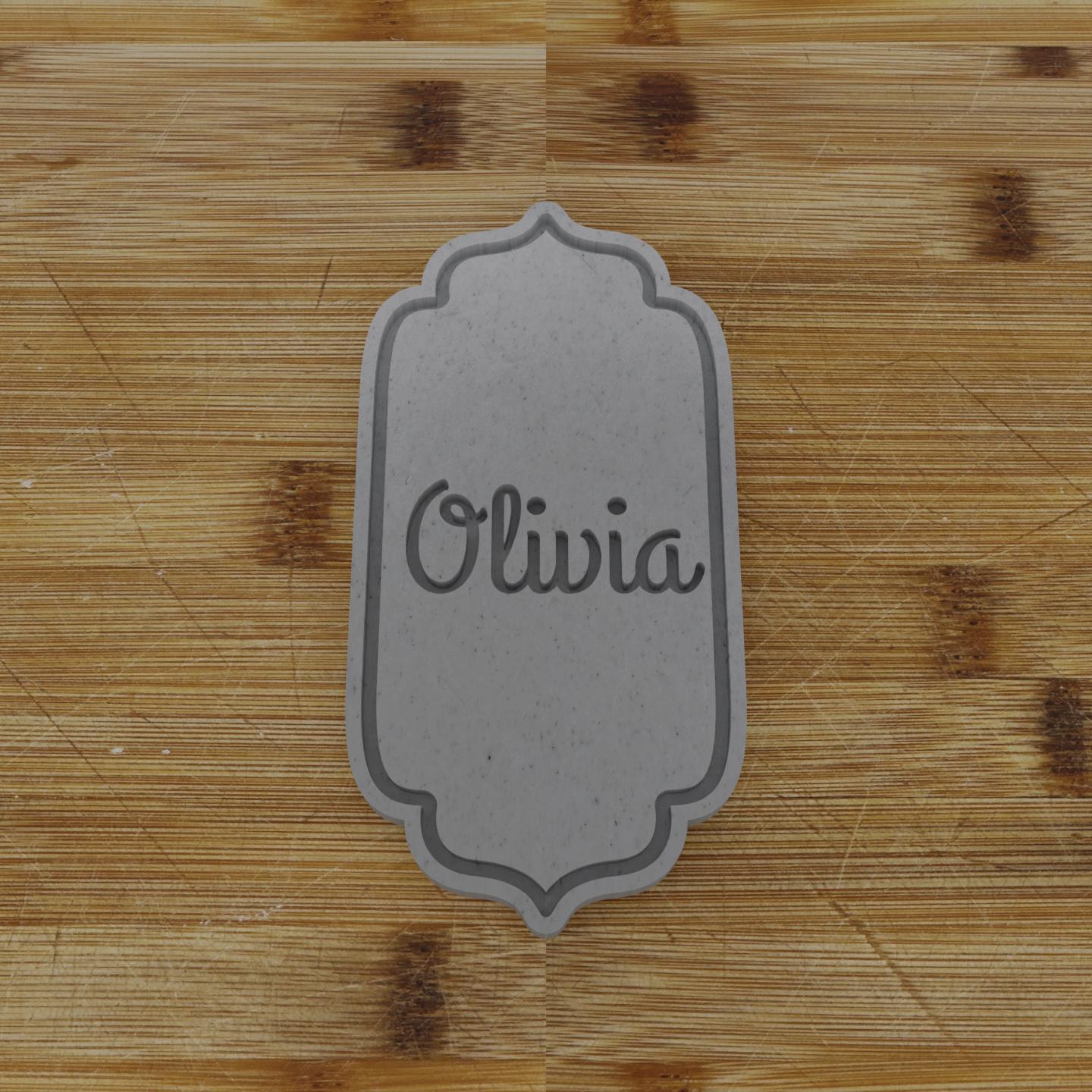 Banner Badge Cookie Cutter | Personalization Available | Custom Embosser