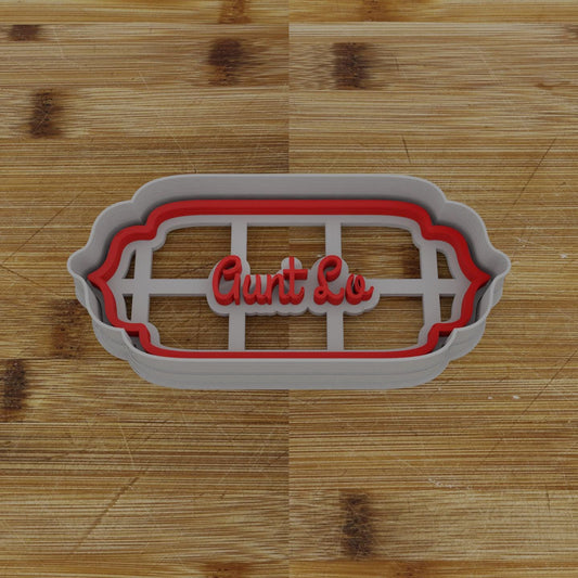 Sunburst Plaque Cookie Cutter | Personalization Available | Custom Embosser