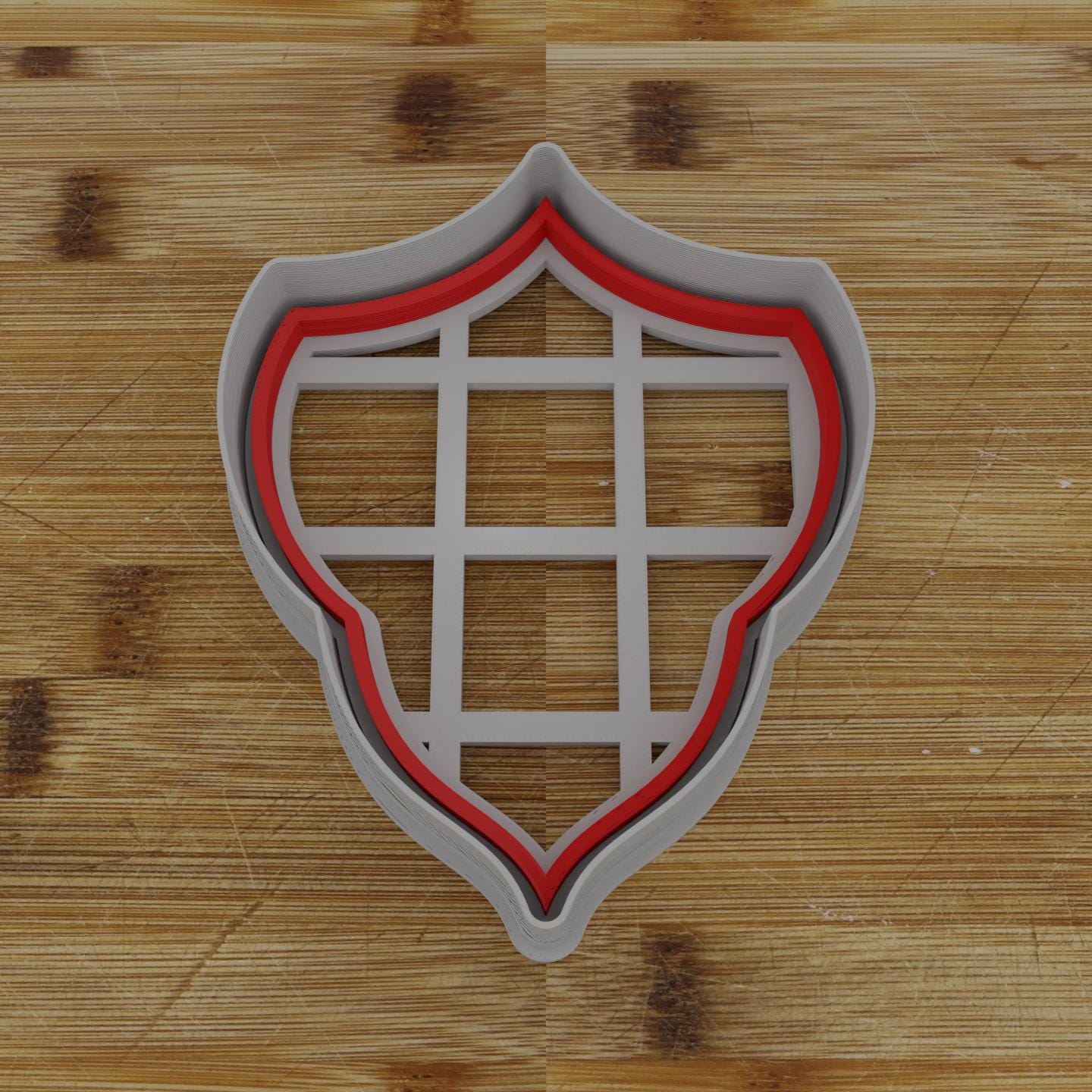 Vertical Shield Label Cookie Cutter | Personalization Available | Custom Embosser