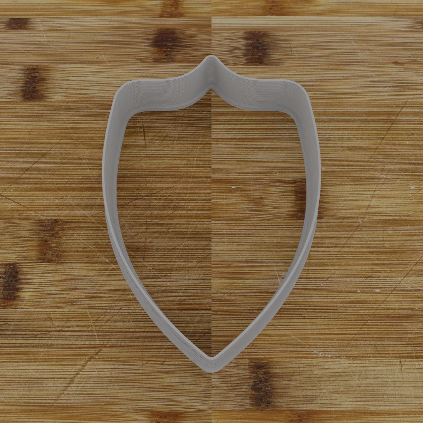 Simple Shield Label Cookie Cutter | Personalization Available | Custom Embosser