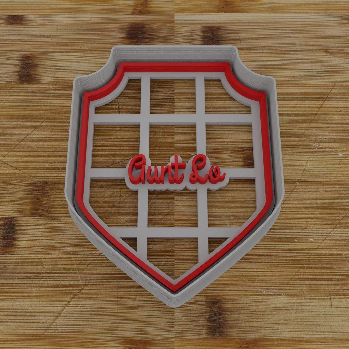 Vertical Shield Label Cookie Cutter | Personalization Available | Custom Embosser