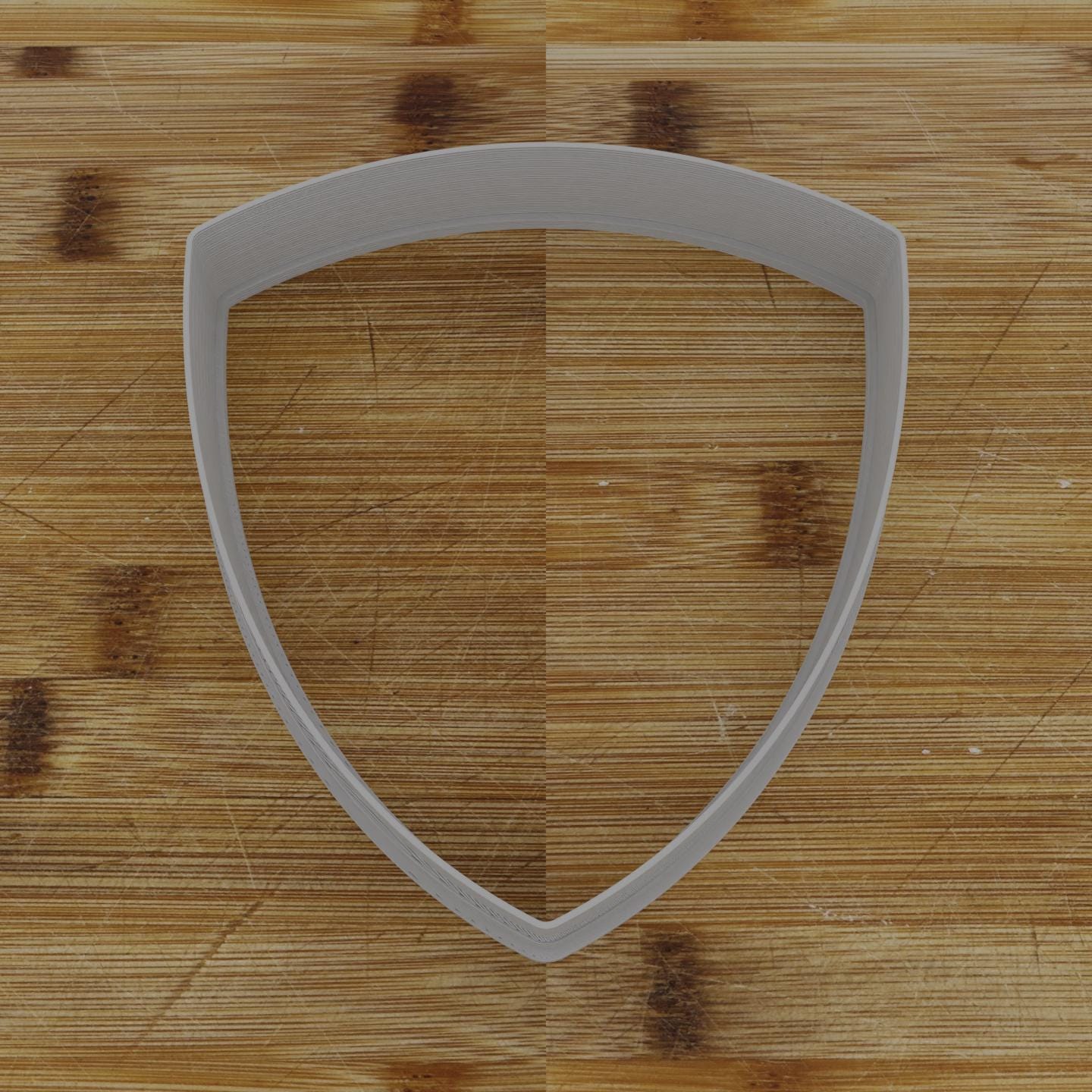 Wide Shield Plaque Cookie Cutter | Personalization Available | Custom Embosser