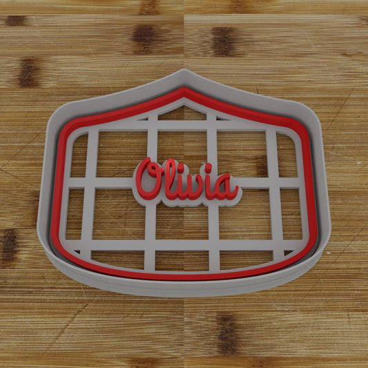 Simple Rectangular Plaque Cookie Cutter | Personalization Available | Custom Embosser