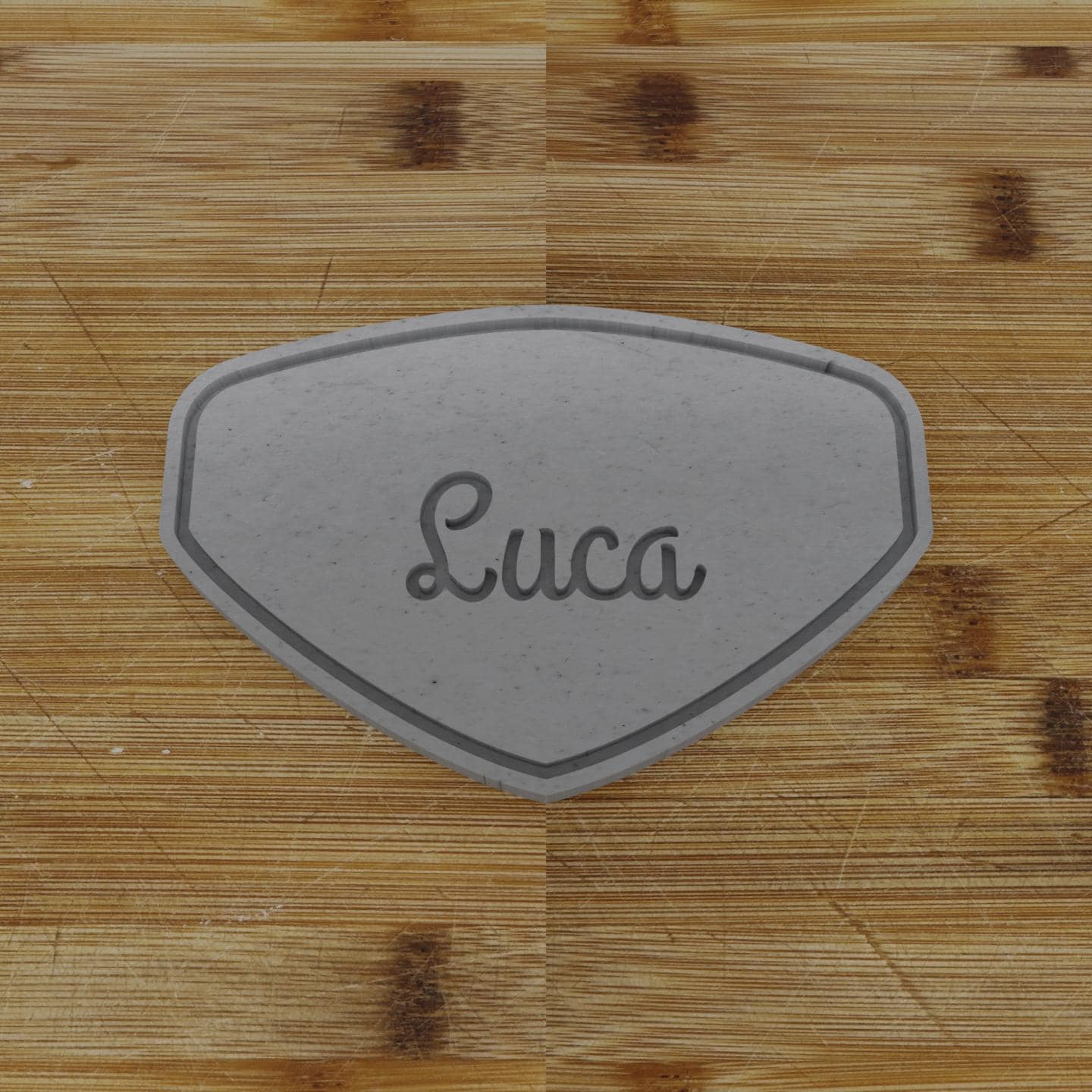 Simple Rectangular Plaque Cookie Cutter | Personalization Available | Custom Embosser