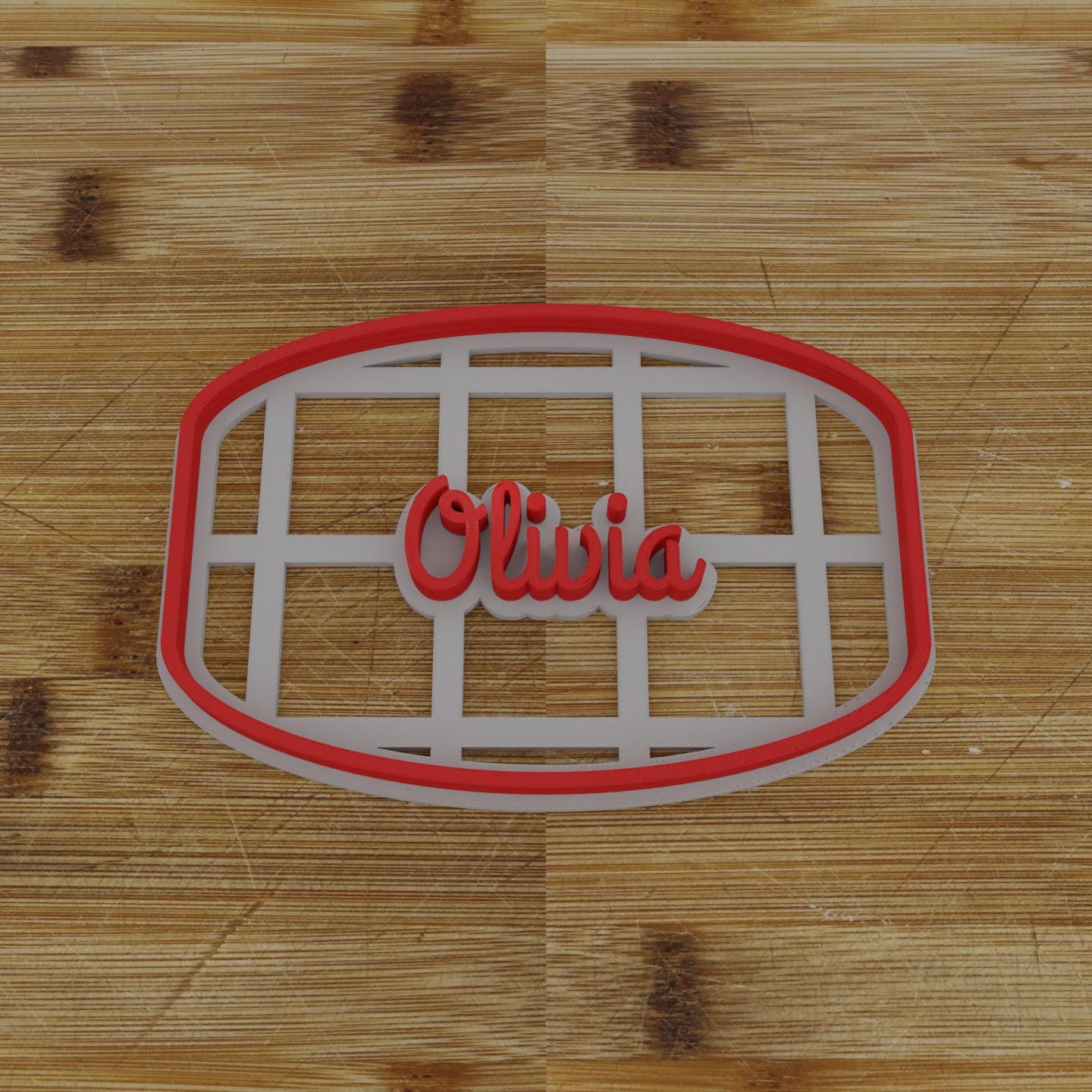 Simple Rectangular Plaque Cookie Cutter | Personalization Available | Custom Embosser