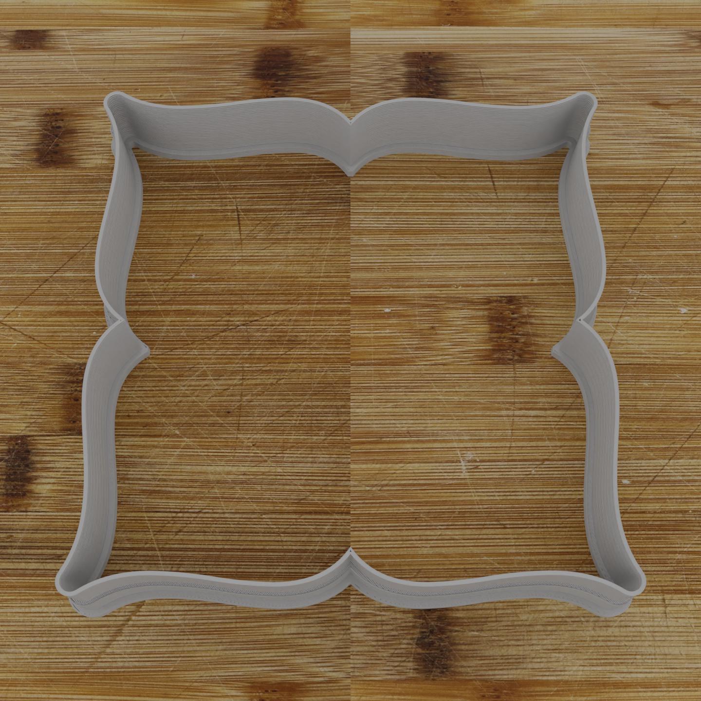 Wide Shield Label Cookie Cutter | Personalization Available | Custom Embosser