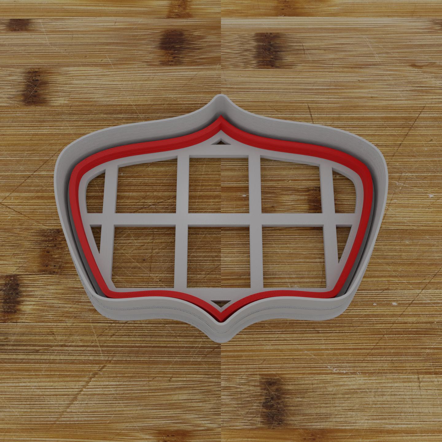 Ornate Shield Label Cookie Cutter | Personalization Available | Custom Embosser