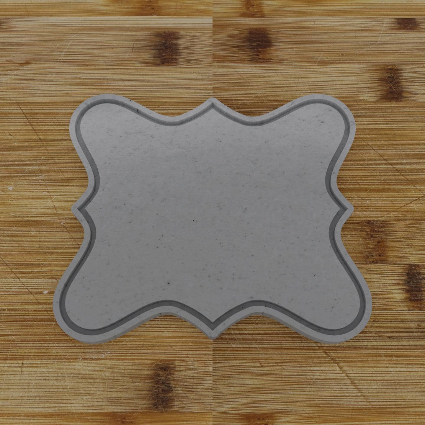 Simple Rectangular Plaque Cookie Cutter | Personalization Available | Custom Embosser