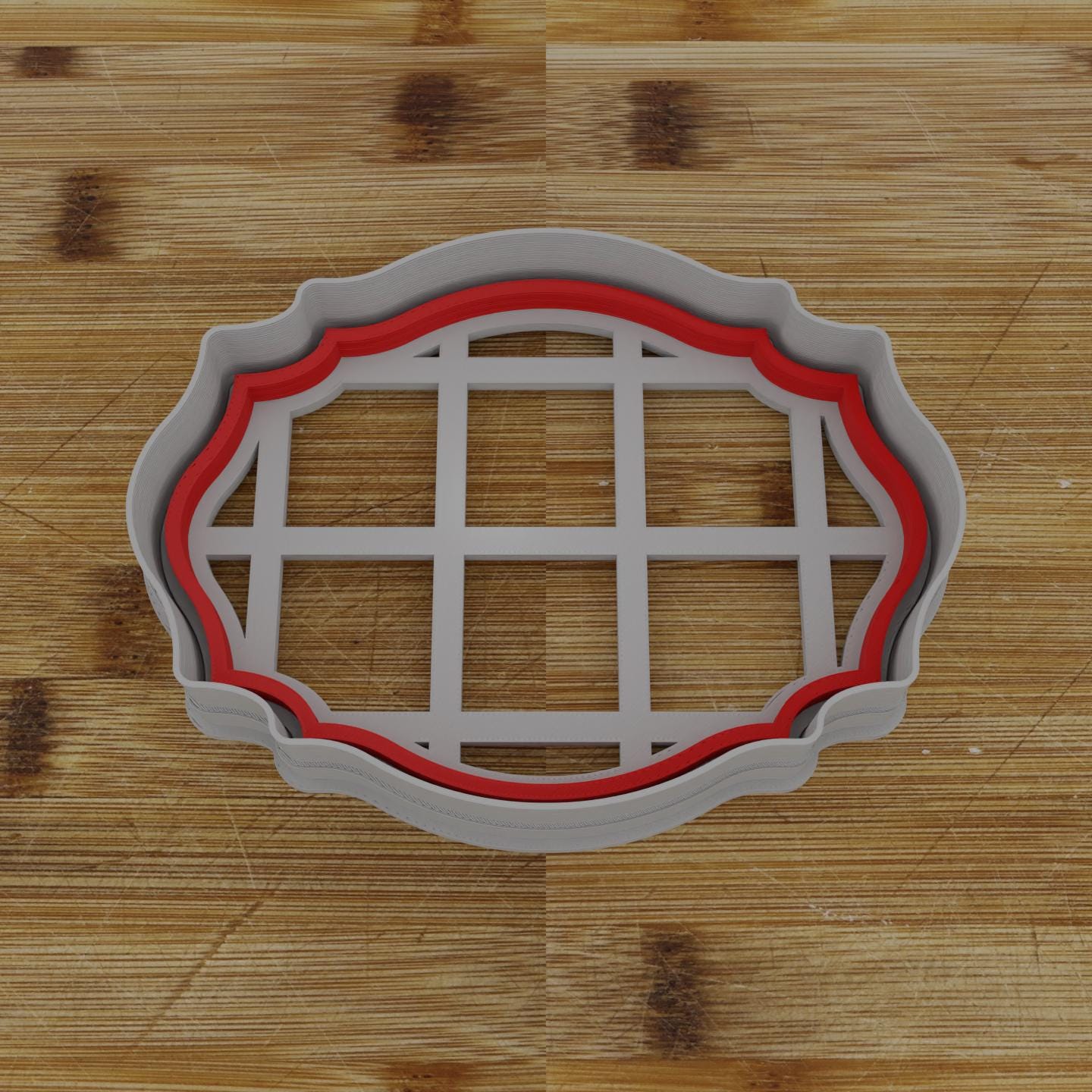 Wide Shield Label Cookie Cutter | Personalization Available | Custom Embosser