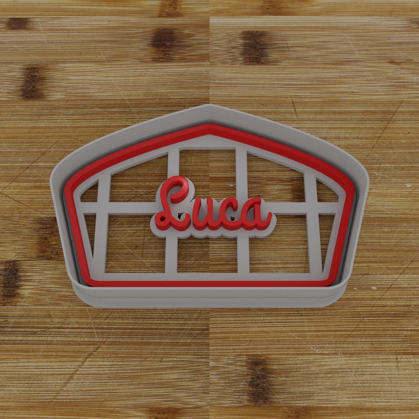 Simple Rectangular Plaque Cookie Cutter | Personalization Available | Custom Embosser