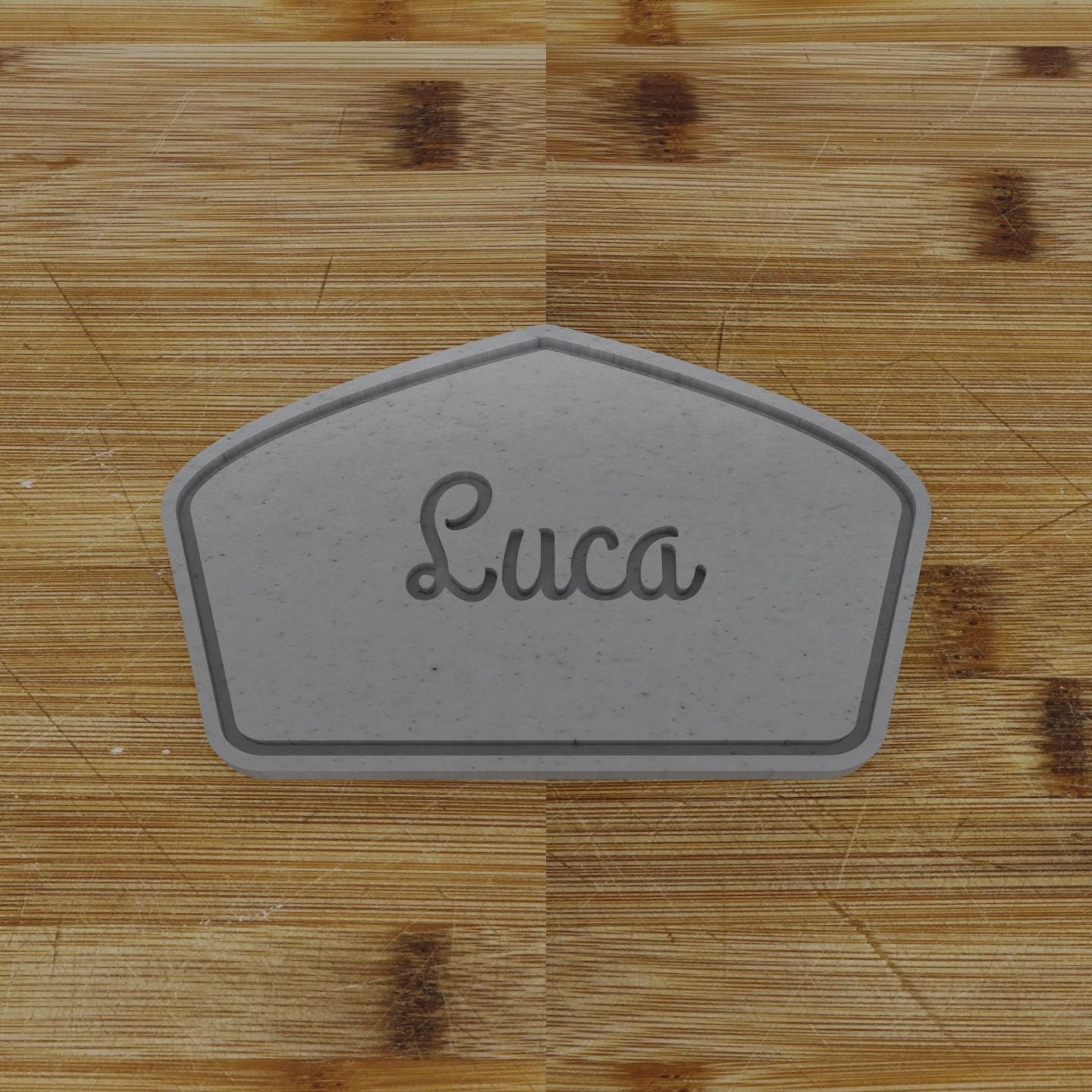 Simple Rectangular Plaque Cookie Cutter | Personalization Available | Custom Embosser