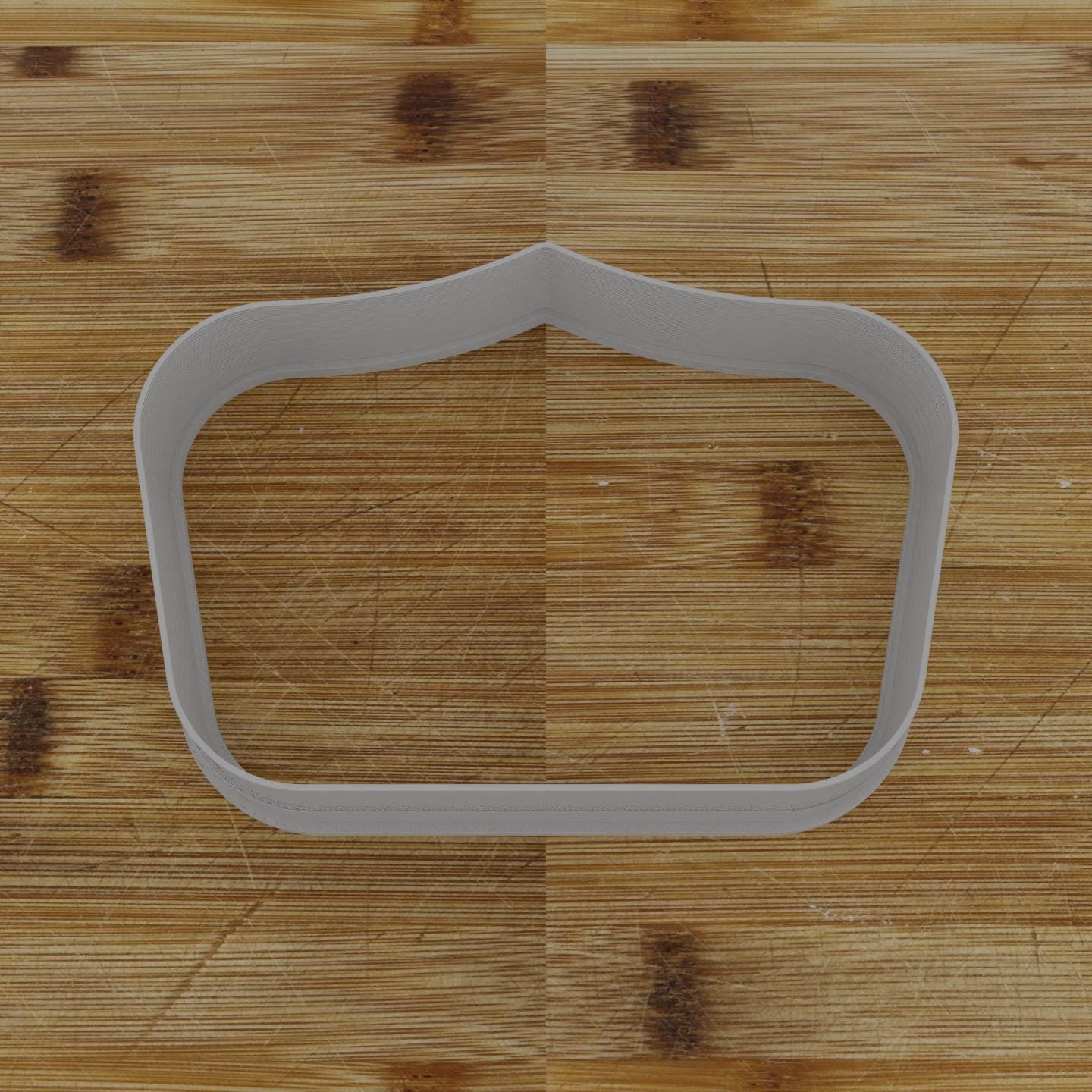 Wide Shield Label Cookie Cutter | Personalization Available | Custom Embosser