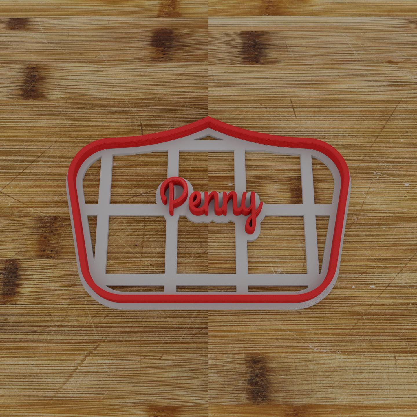 Wide Shield Label Cookie Cutter | Personalization Available | Custom Embosser