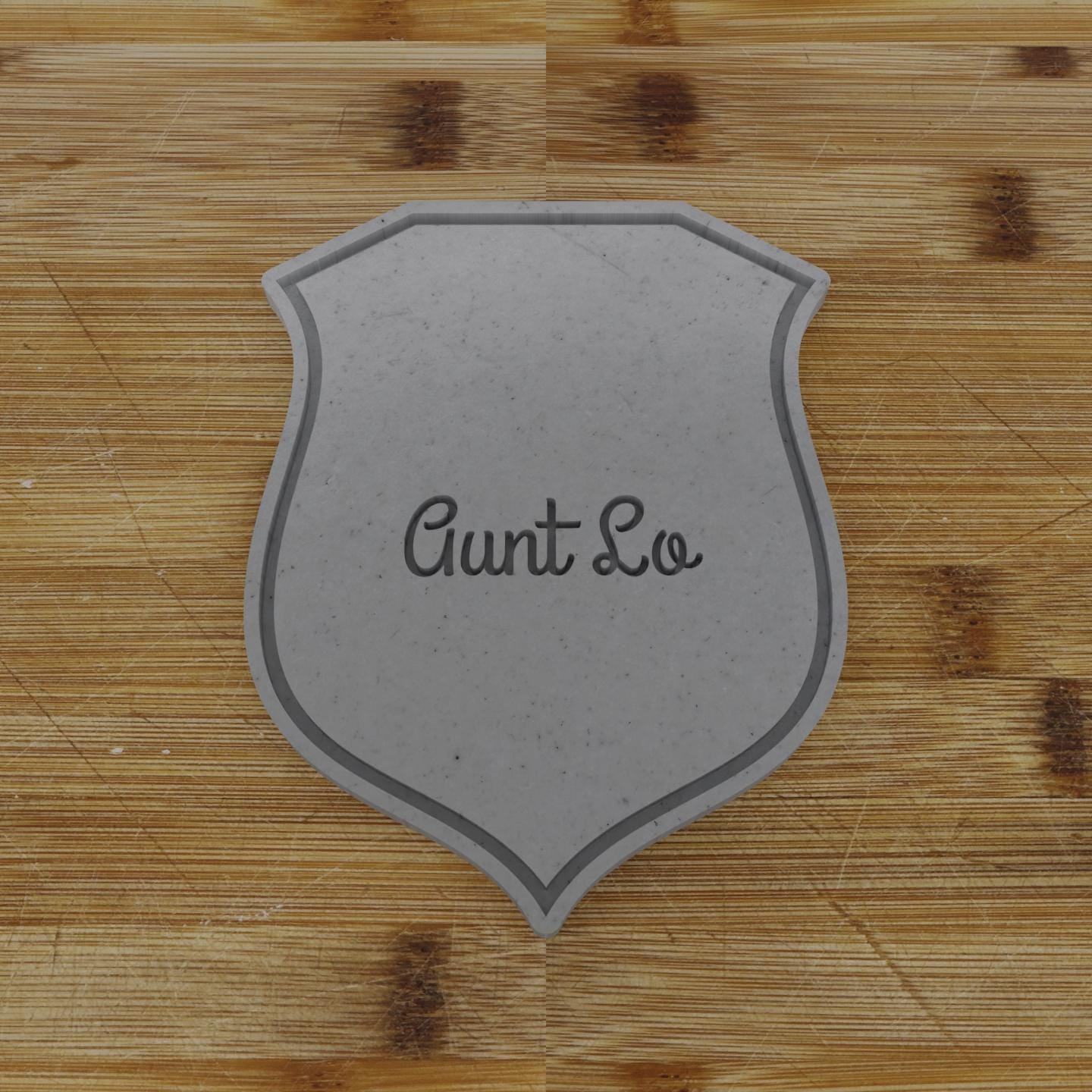 Badge Cookie Cutter | Personalization Available | Custom Embosser