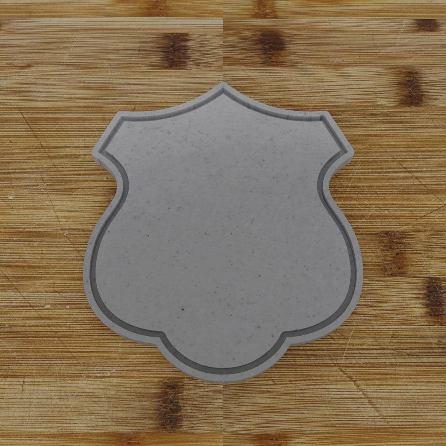 Wide Shield Label Cookie Cutter | Personalization Available | Custom Embosser