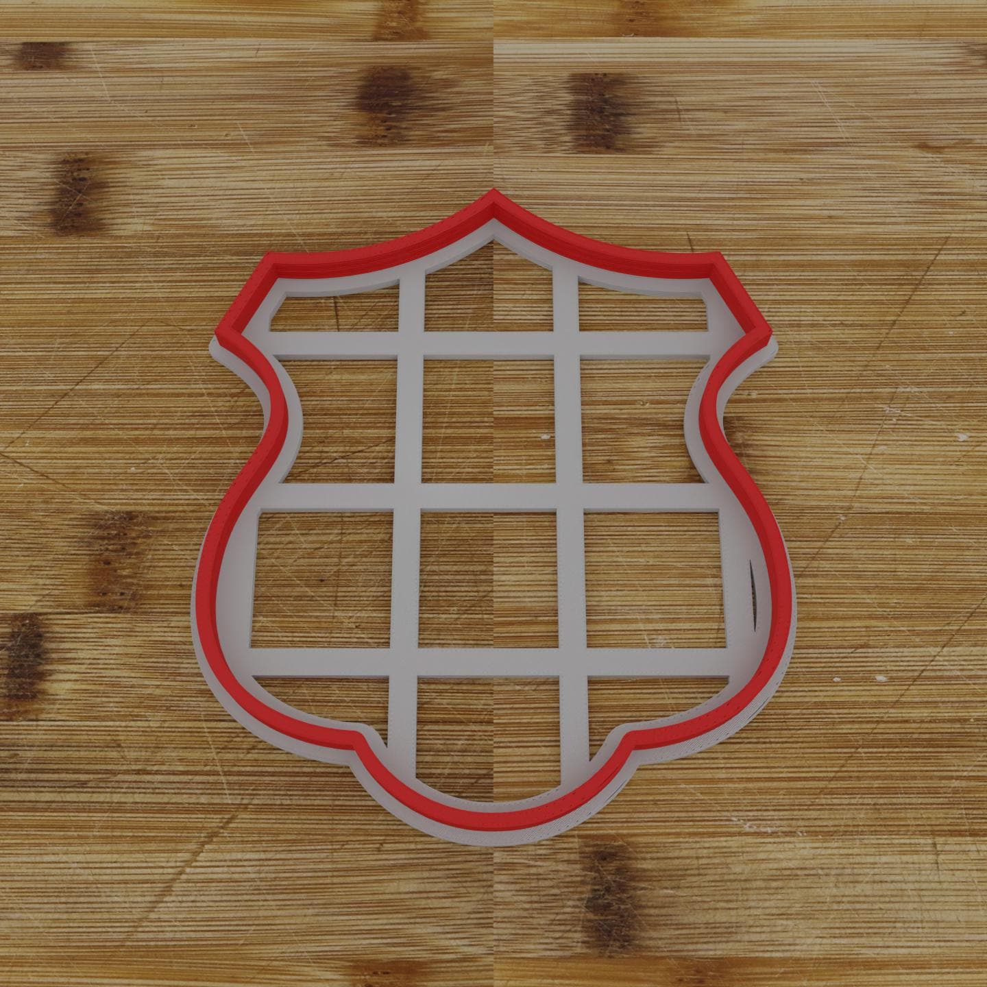 Wide Shield Label Cookie Cutter | Personalization Available | Custom Embosser