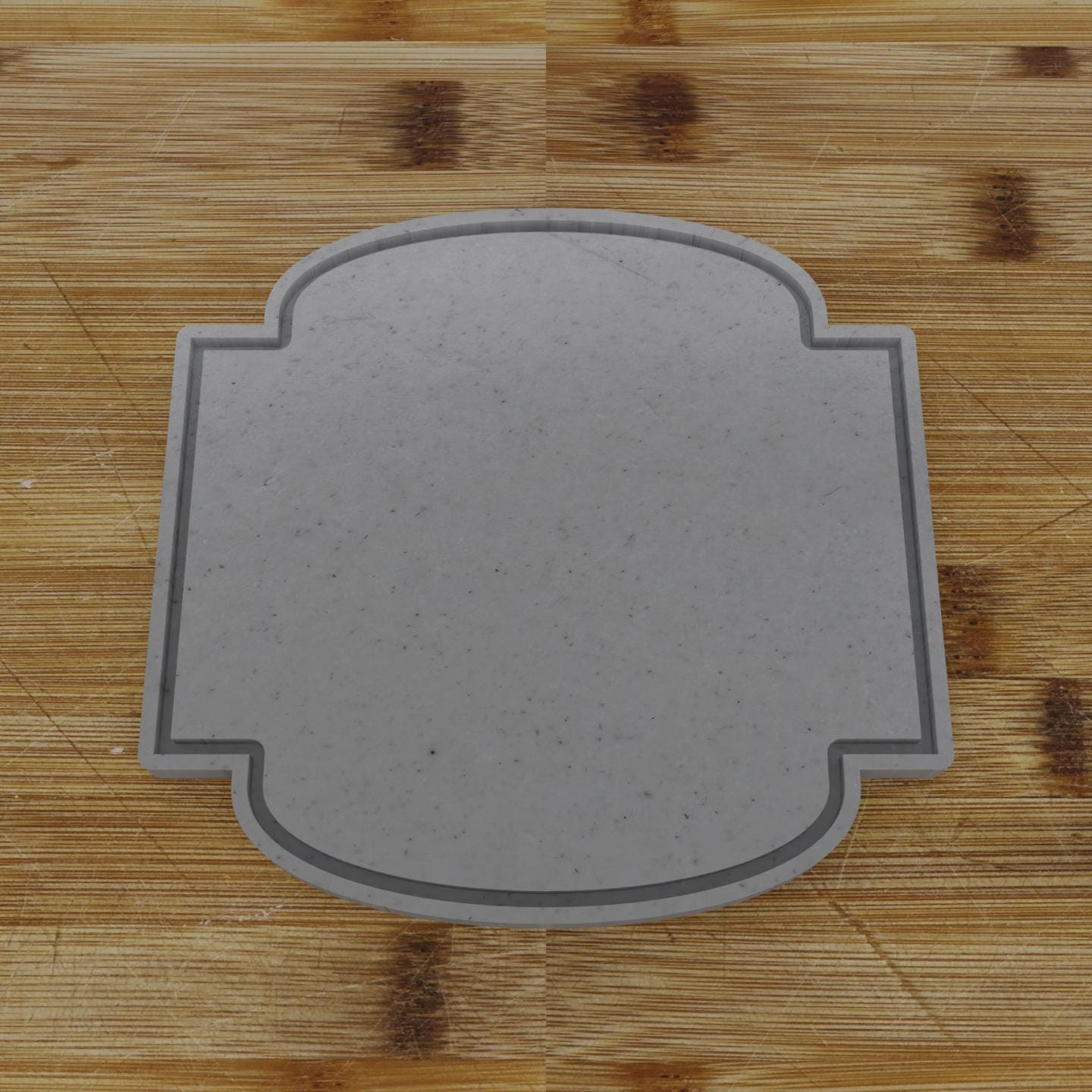 Ornate Shield Label Cookie Cutter | Personalization Available | Custom Embosser