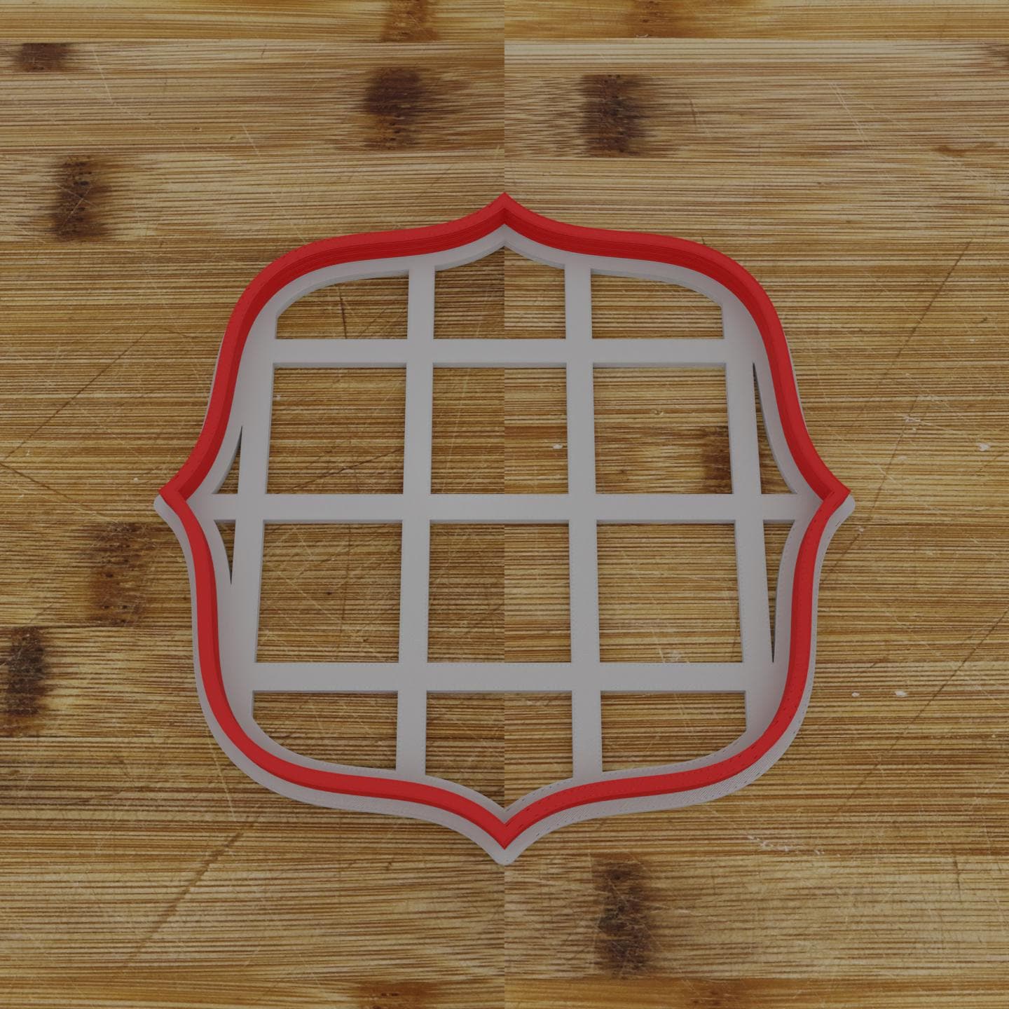 Wide Shield Label Cookie Cutter | Personalization Available | Custom Embosser