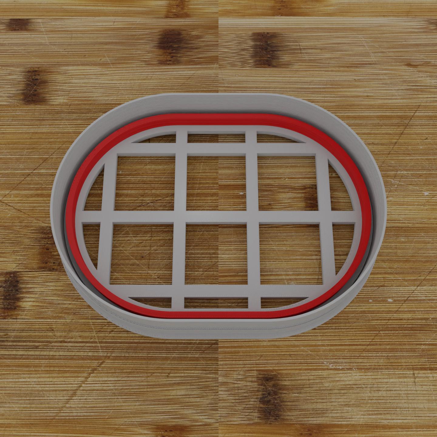 Wide Shield Label Cookie Cutter | Personalization Available | Custom Embosser