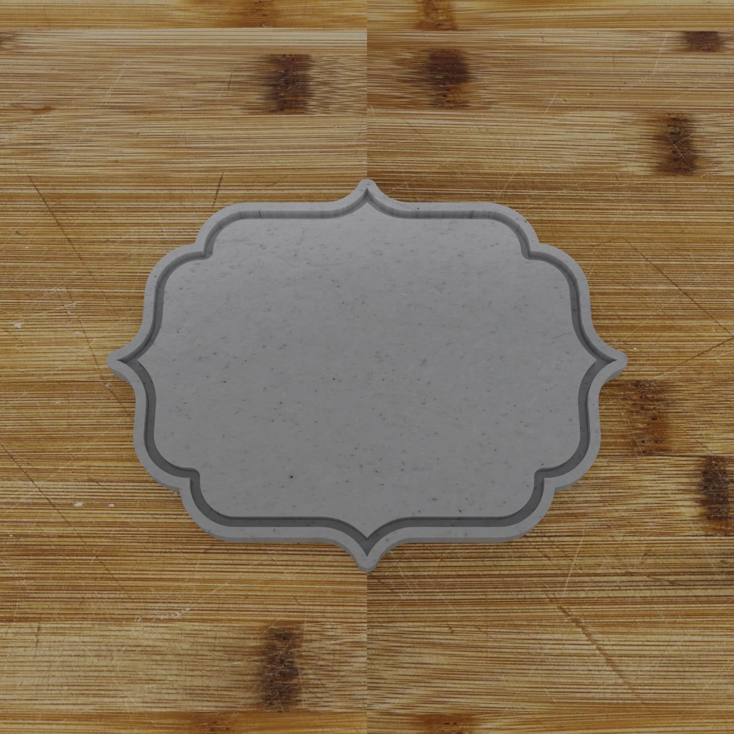 Round Label with Ribbon Cookie Cutter | Personalization Available | Custom Embosser