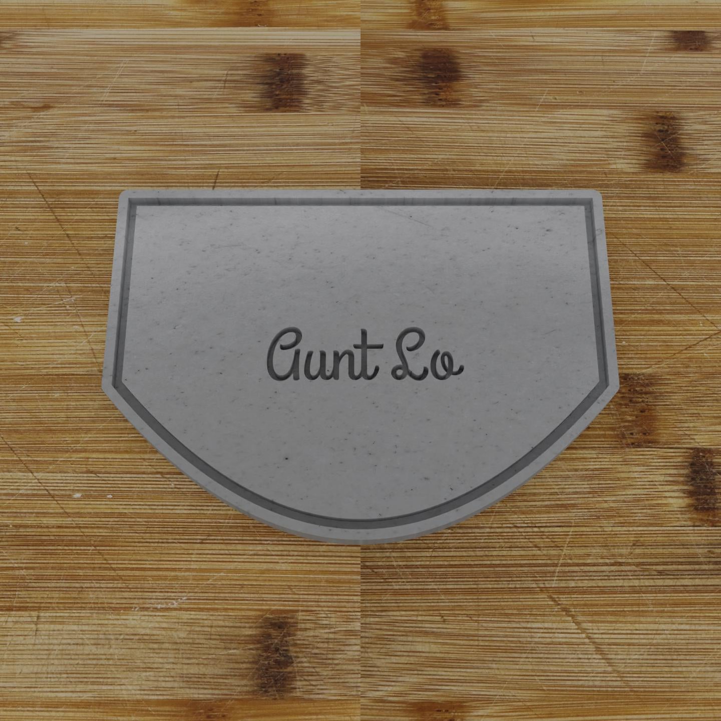 Wide Shield Label Cookie Cutter | Personalization Available | Custom Embosser