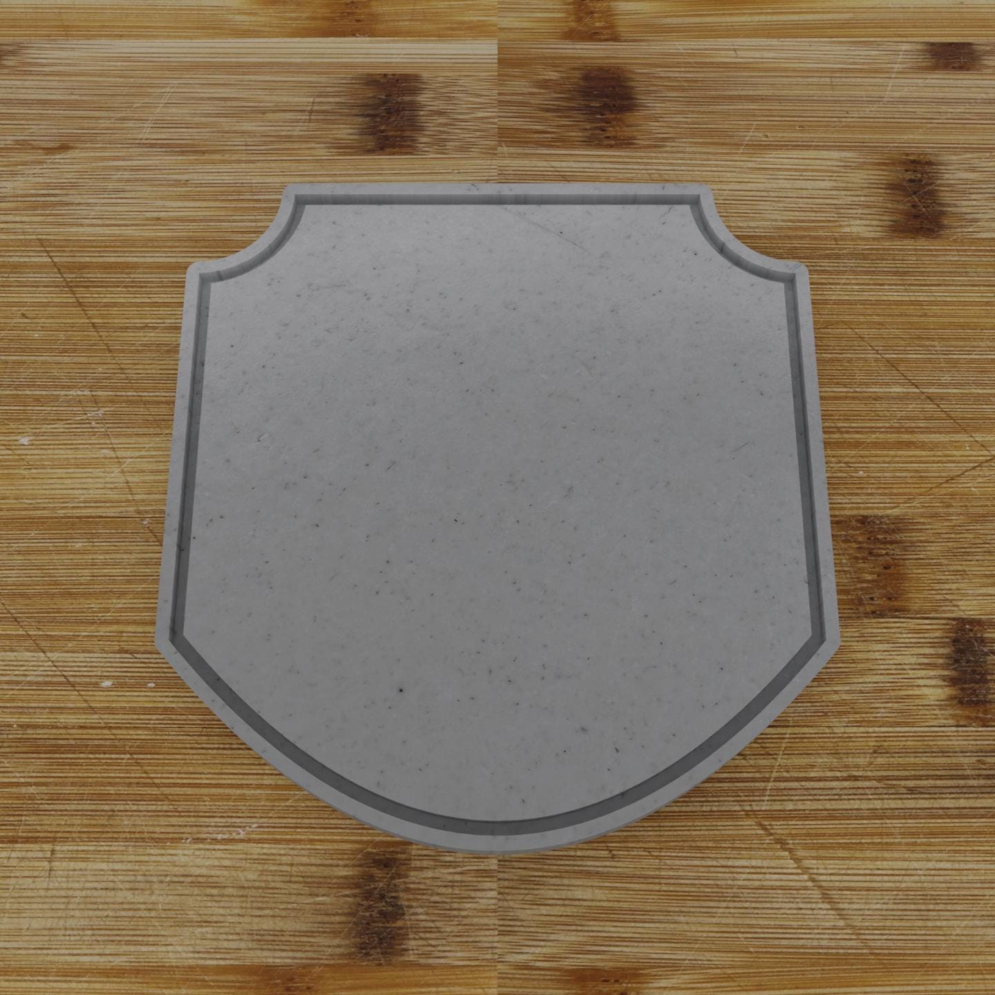 Ornate Shield Label Cookie Cutter | Personalization Available | Custom Embosser