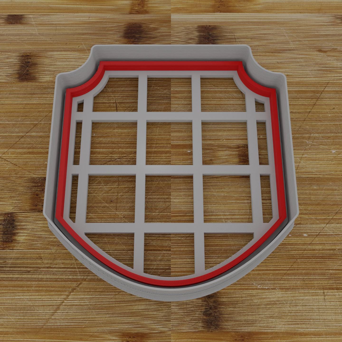 Ornate Shield Label Cookie Cutter | Personalization Available | Custom Embosser