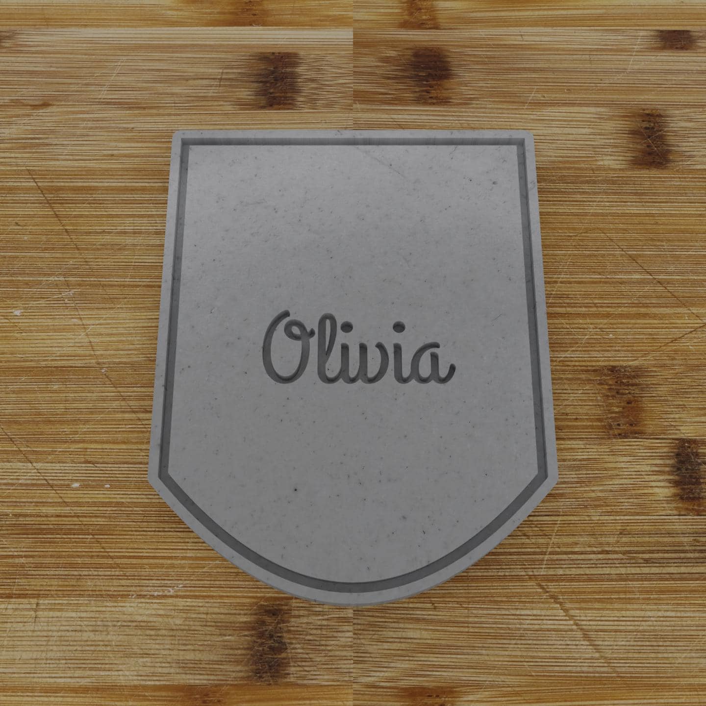 Simple Rectangular Plaque Cookie Cutter | Personalization Available | Custom Embosser