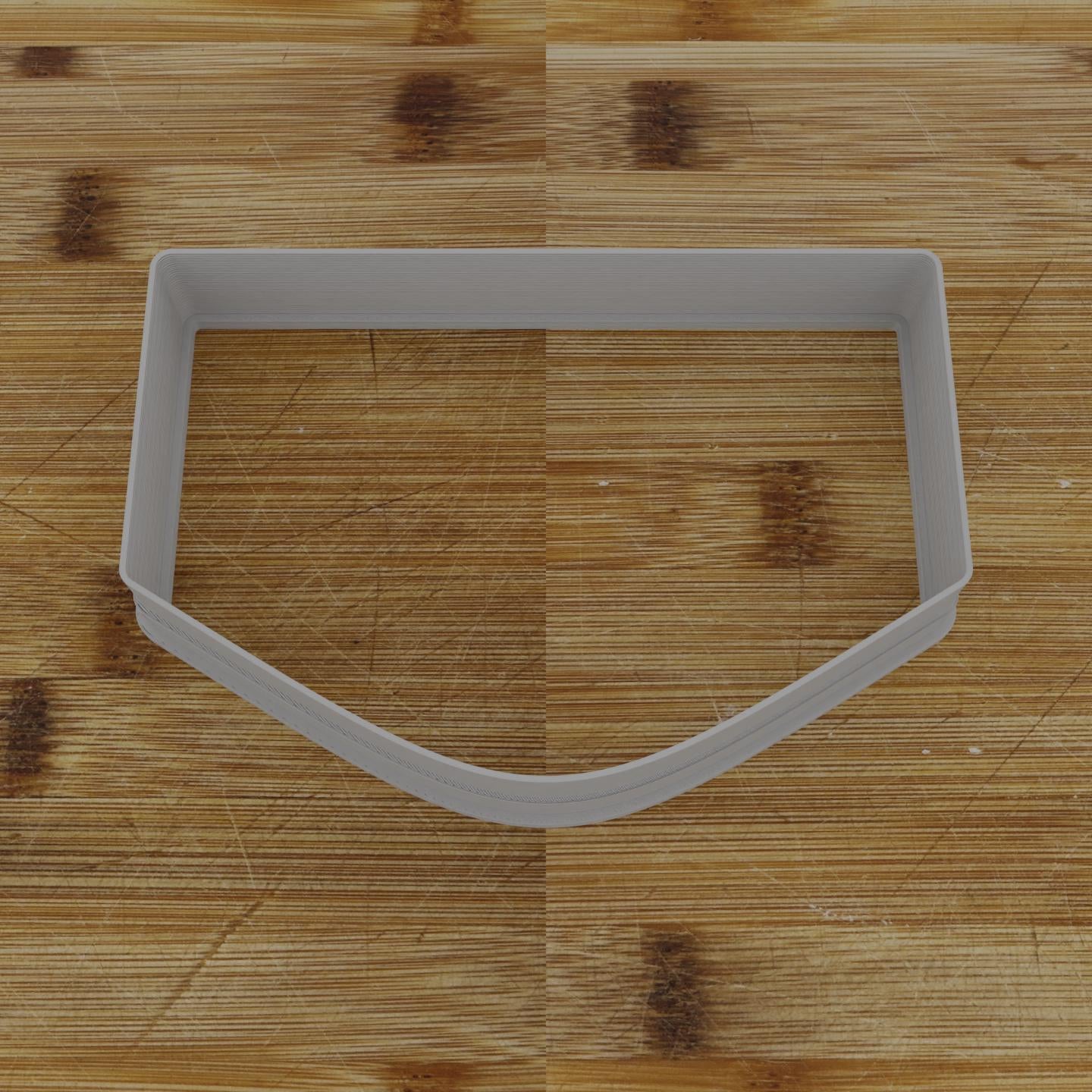 Wide Shield Label Cookie Cutter | Personalization Available | Custom Embosser