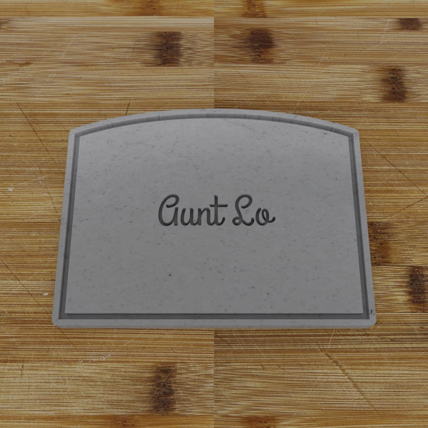 Ornate Shield Label Cookie Cutter | Personalization Available | Custom Embosser