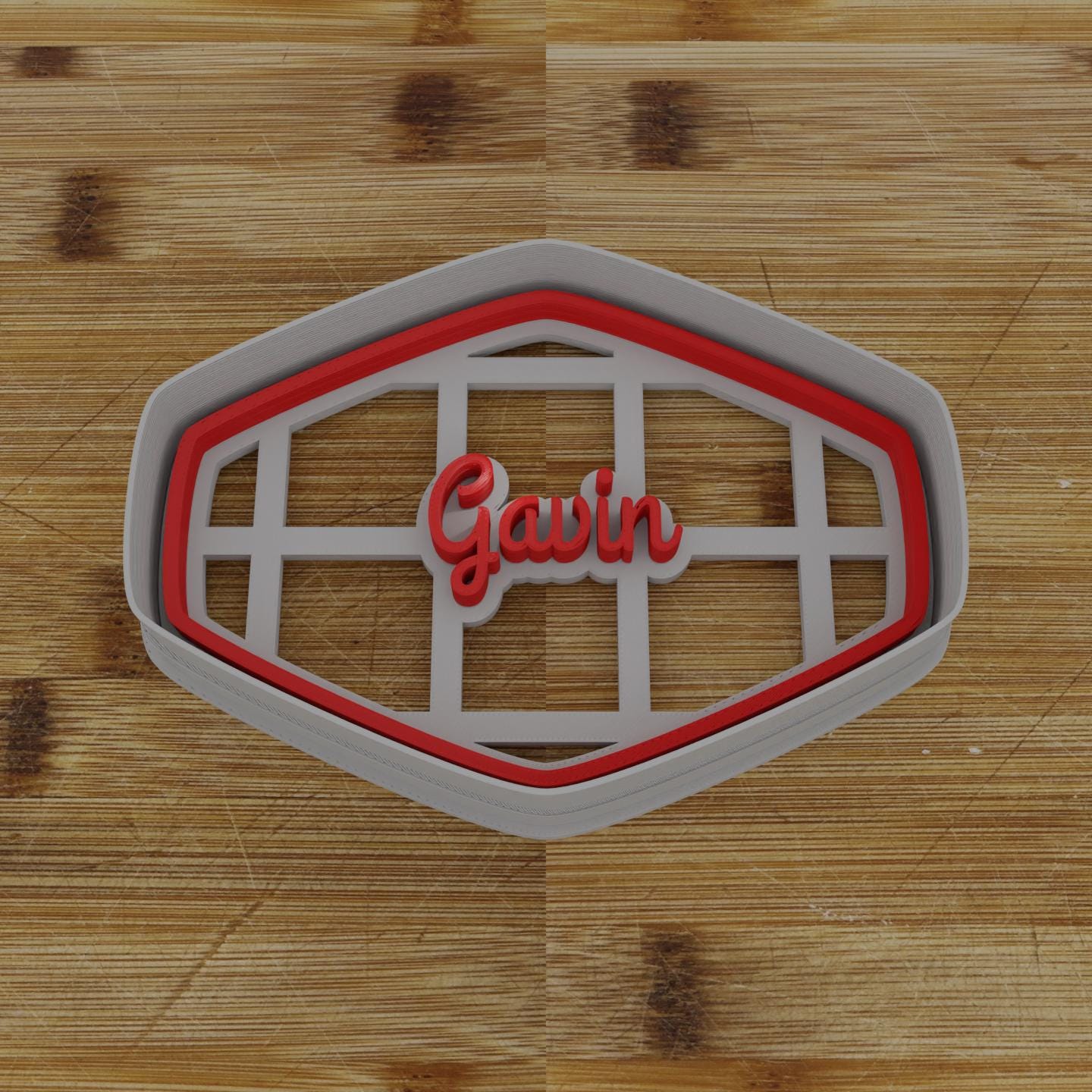 Simple Rectangular Plaque Cookie Cutter | Personalization Available | Custom Embosser