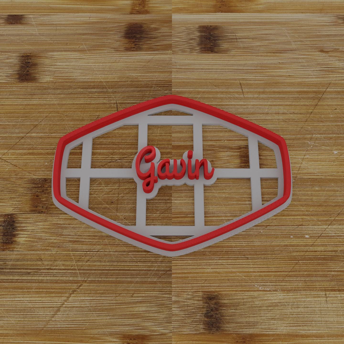 Simple Rectangular Plaque Cookie Cutter | Personalization Available | Custom Embosser