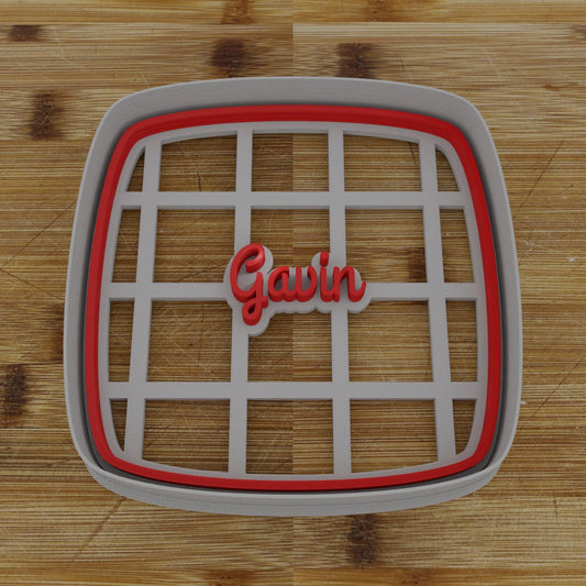 Simple Rectangular Plaque Cookie Cutter | Personalization Available | Custom Embosser