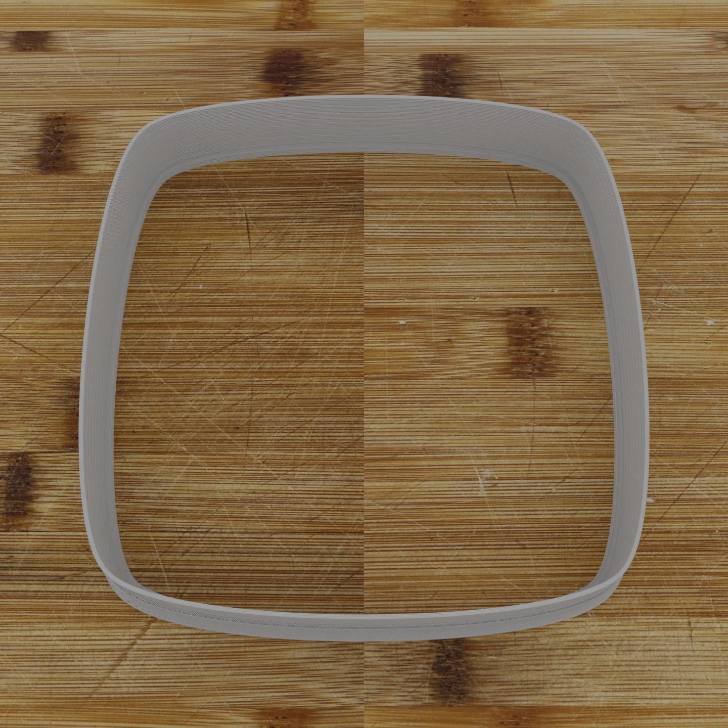 Simple Rectangular Plaque Cookie Cutter | Personalization Available | Custom Embosser