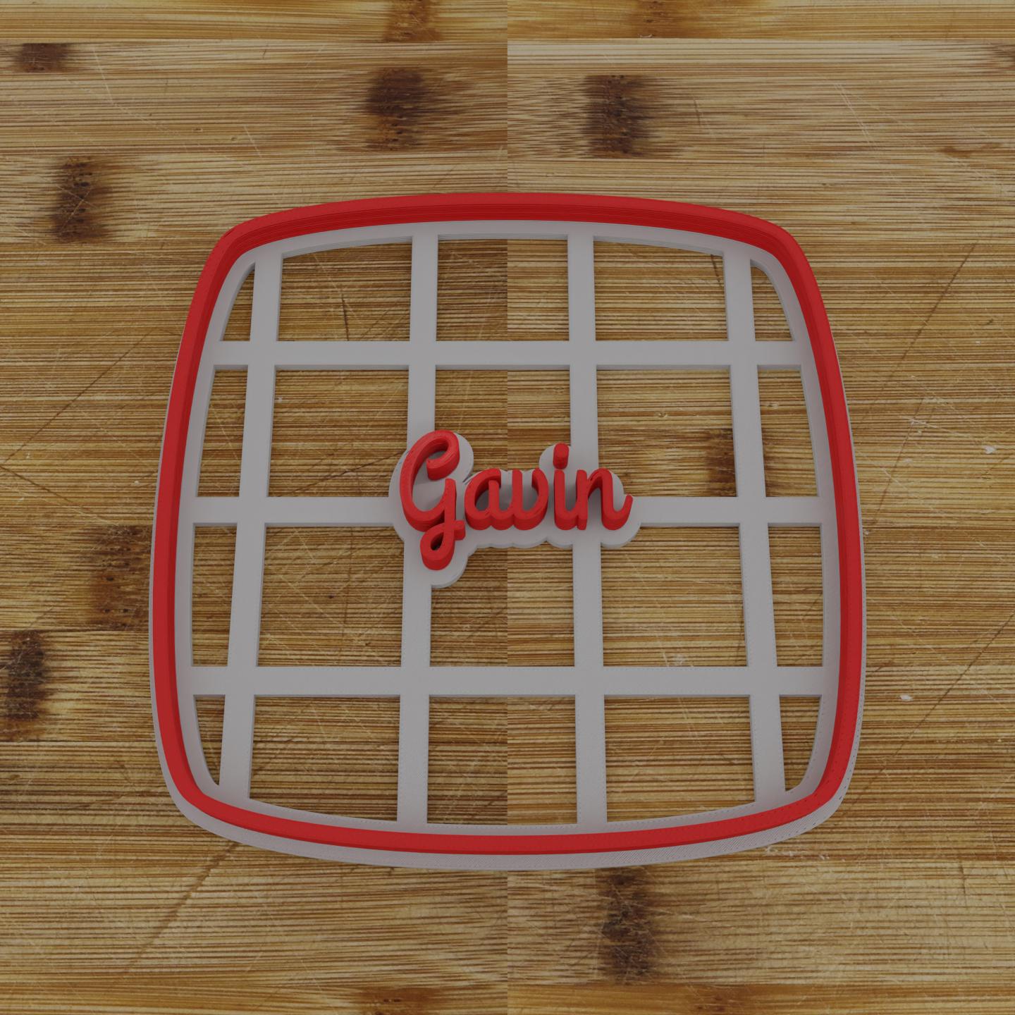 Simple Rectangular Plaque Cookie Cutter | Personalization Available | Custom Embosser