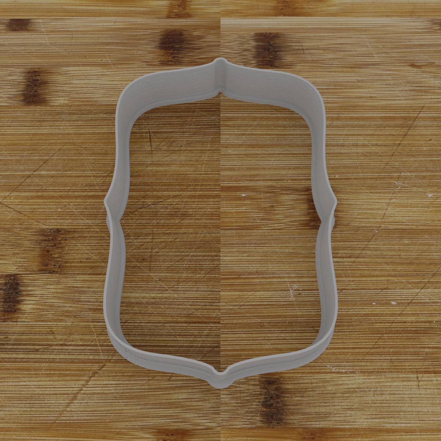 Round Label with Ribbon Cookie Cutter | Personalization Available | Custom Embosser