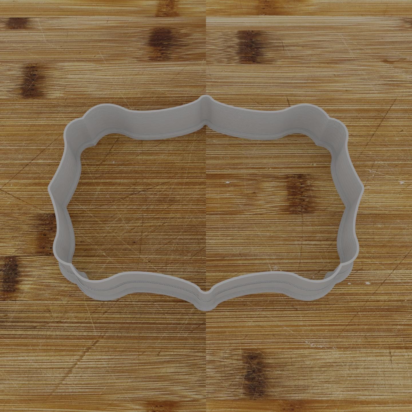 Simple Rectangular Plaque Cookie Cutter | Personalization Available | Custom Embosser