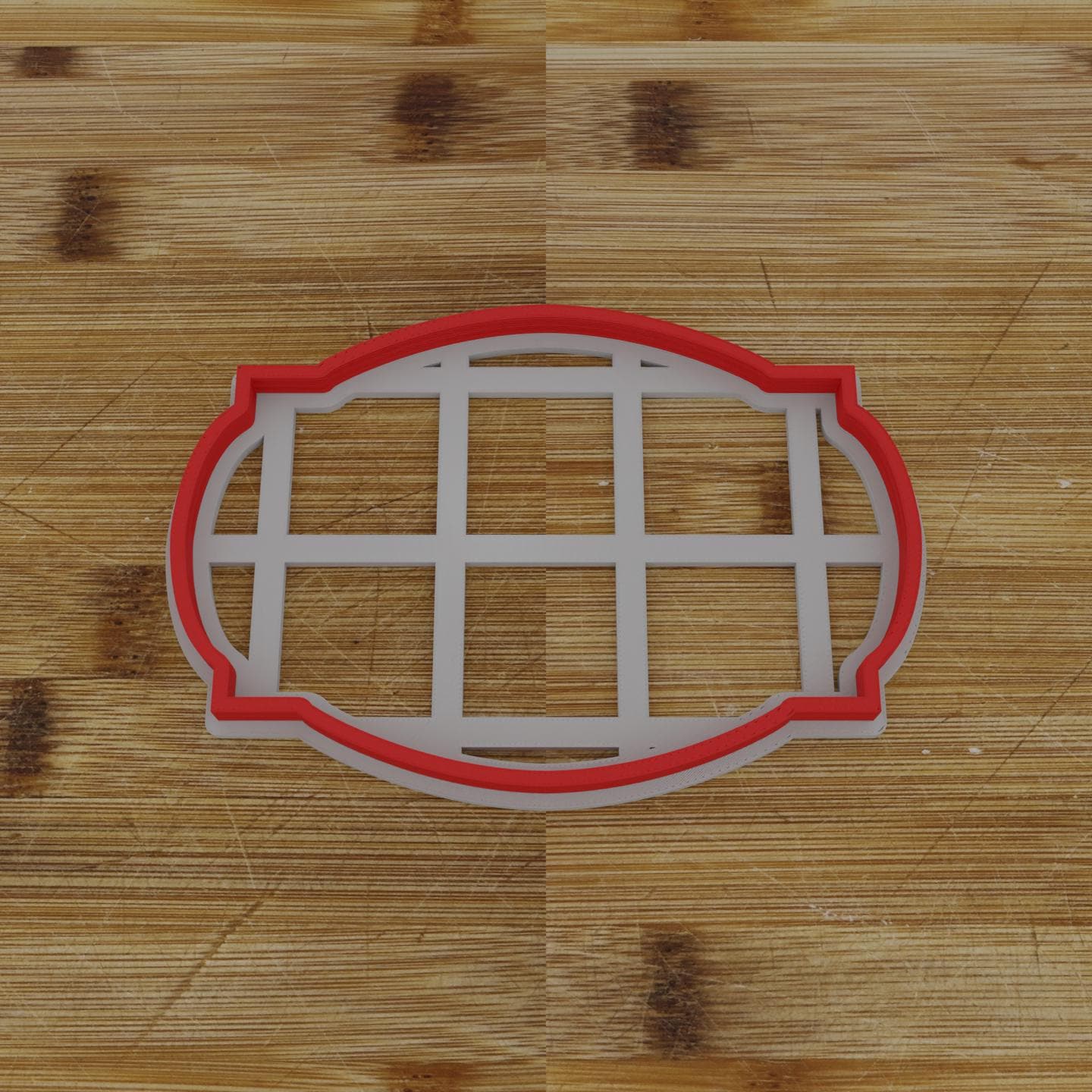 Wide Shield Label Cookie Cutter | Personalization Available | Custom Embosser