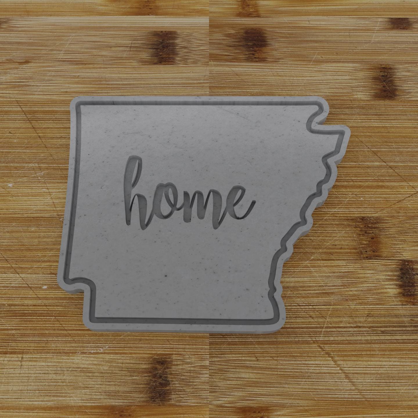 2pc Personalizable Arkansas Cookie Cutter & Stamp | USA | United States Cookie Cutter