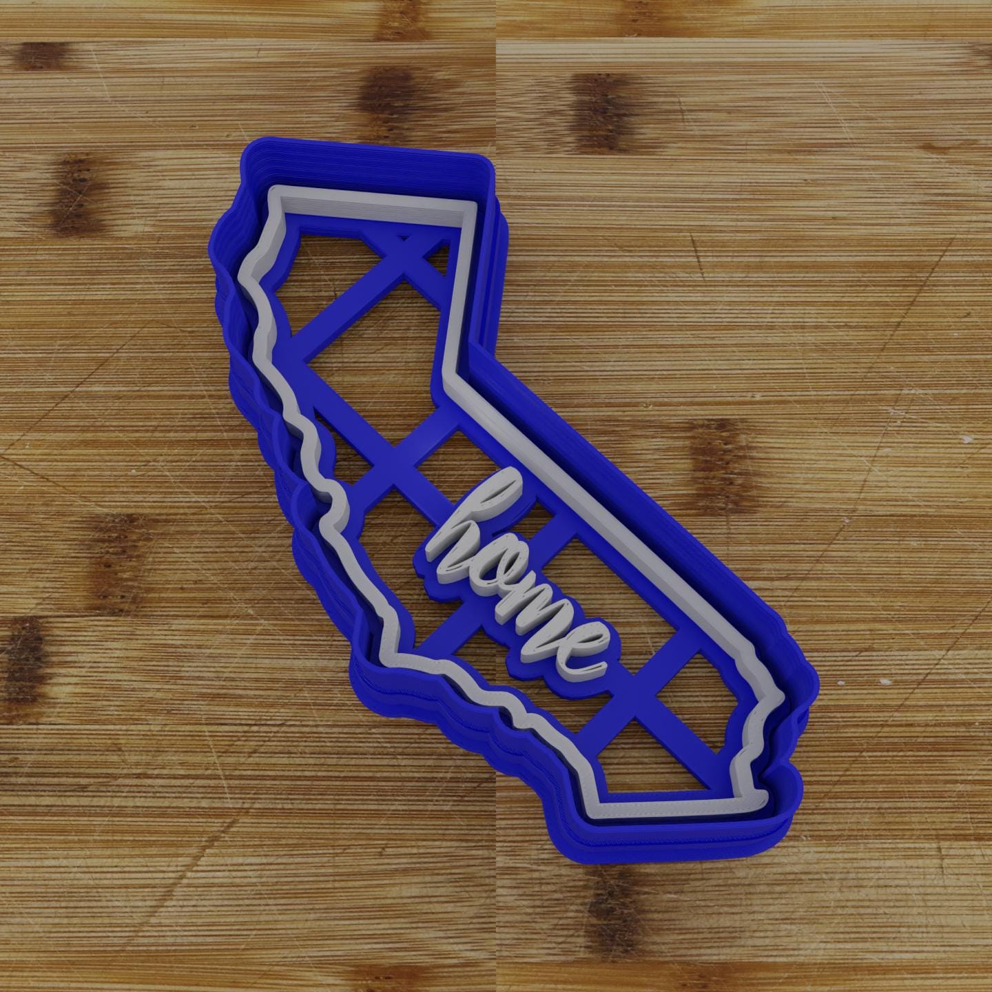 2pc Personalizable California Cookie Cutter & Stamp | USA | United States Cookie Cutter