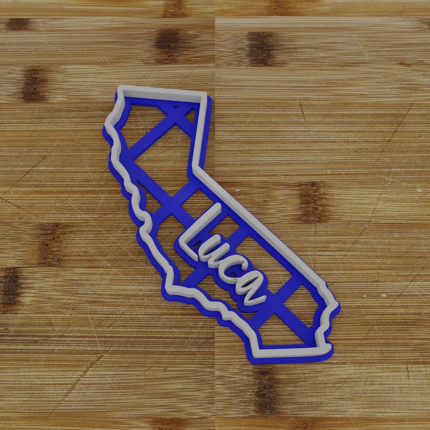 2pc Personalizable California Cookie Cutter & Stamp | USA | United States Cookie Cutter