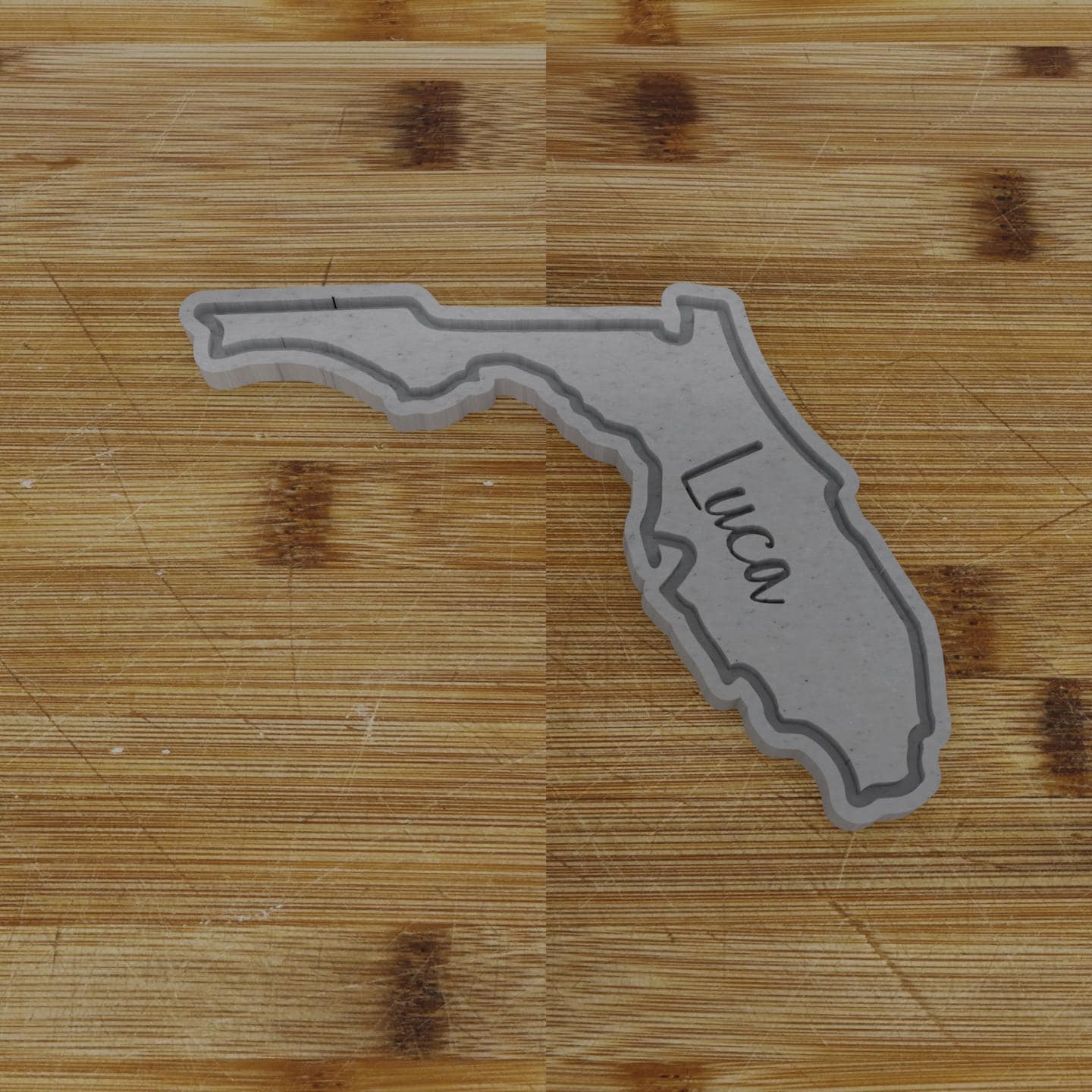 2pc Personalizable Florida Cookie Cutter & Stamp | USA | United States Cookie Cutter