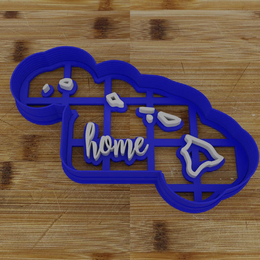 2pc Personalizable Hawaii Cookie Cutter & Stamp | USA | United States Cookie Cutter