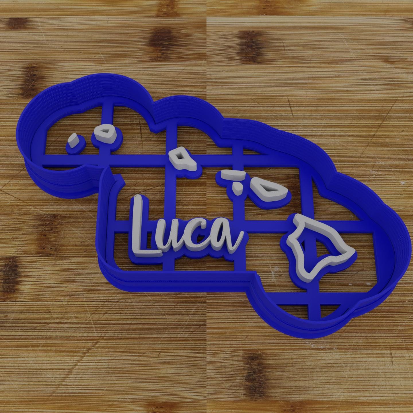 2pc Personalizable Hawaii Cookie Cutter & Stamp | USA | United States Cookie Cutter