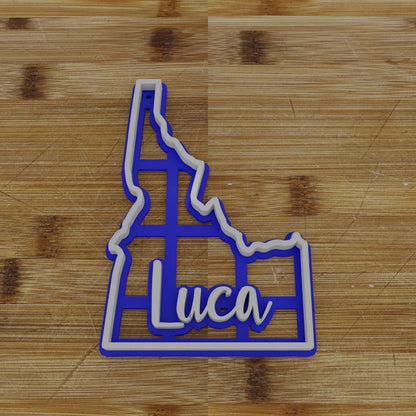 2pc Personalizable Idaho Cookie Cutter & Stamp | USA | United States Cookie Cutter